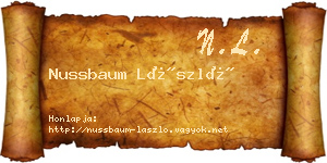 Nussbaum László névjegykártya