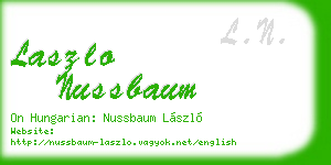 laszlo nussbaum business card